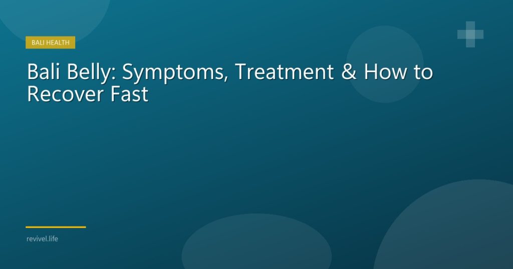 Traveler recovering from Bali belly with IV drip therapy at a Bali villa | Revivel Life