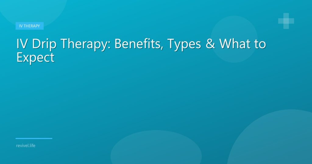 IV drip therapy session with vitamin infusion being administered by a nurse | Revivel Life